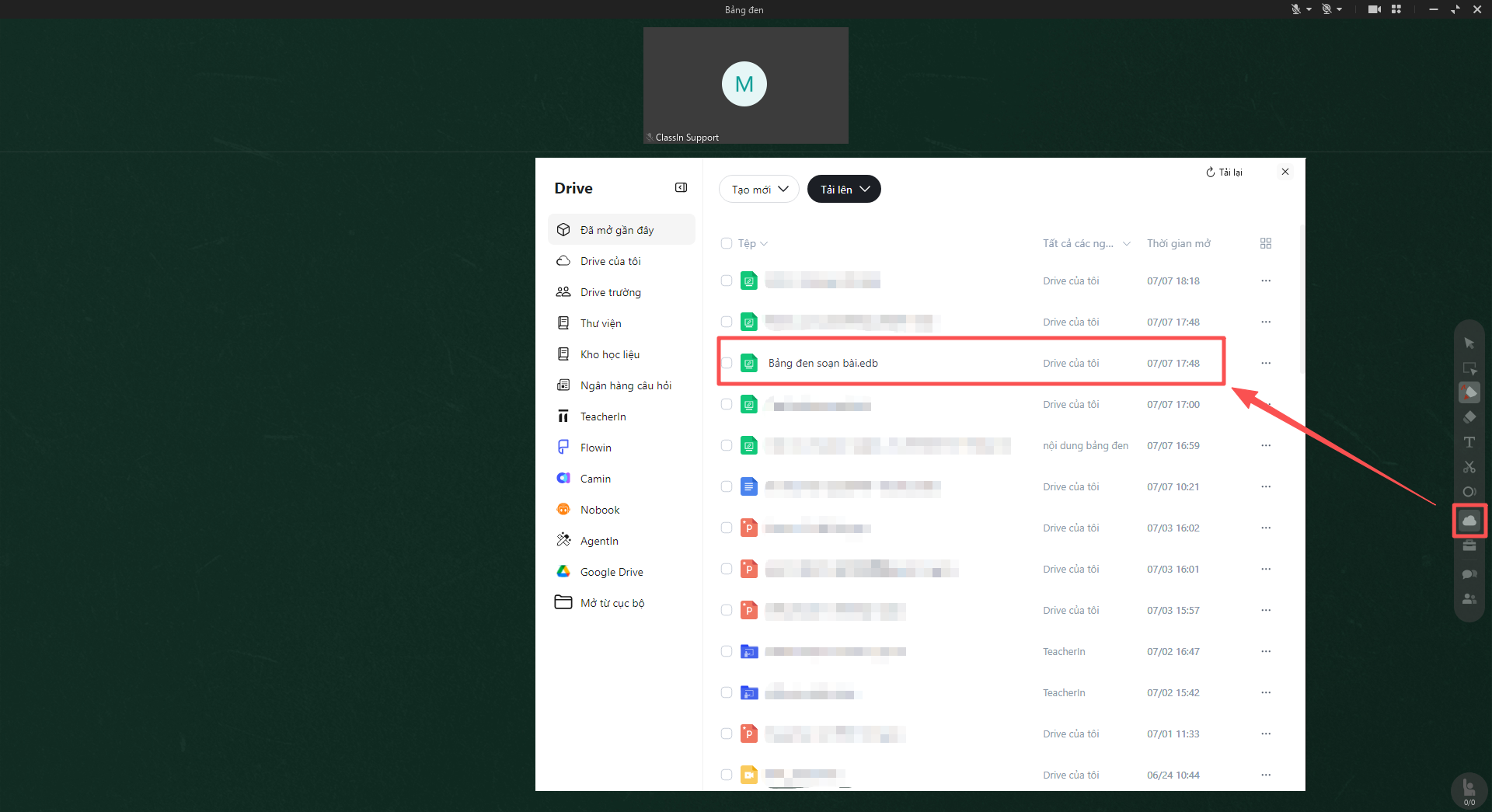 Cách lưu và mở file EDB trong lớp học 6 edb file