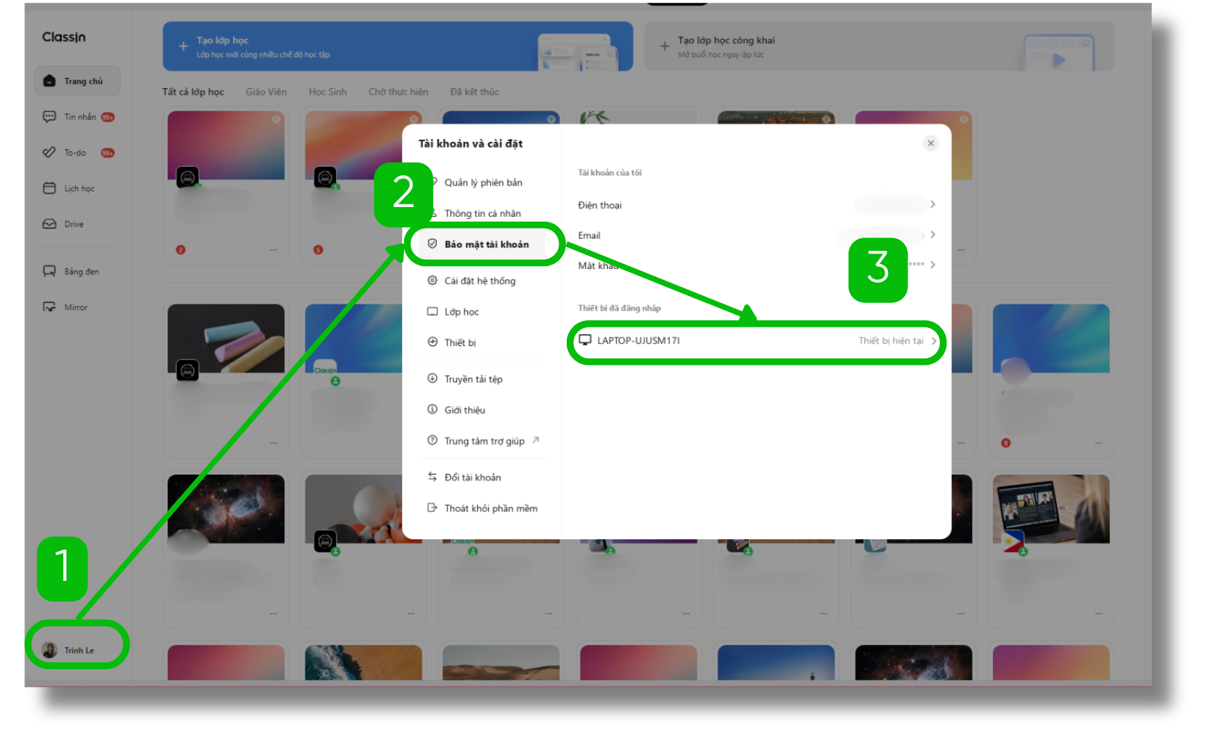 Quản lý các thiết bị đã đăng nhập 1 Trinh 18