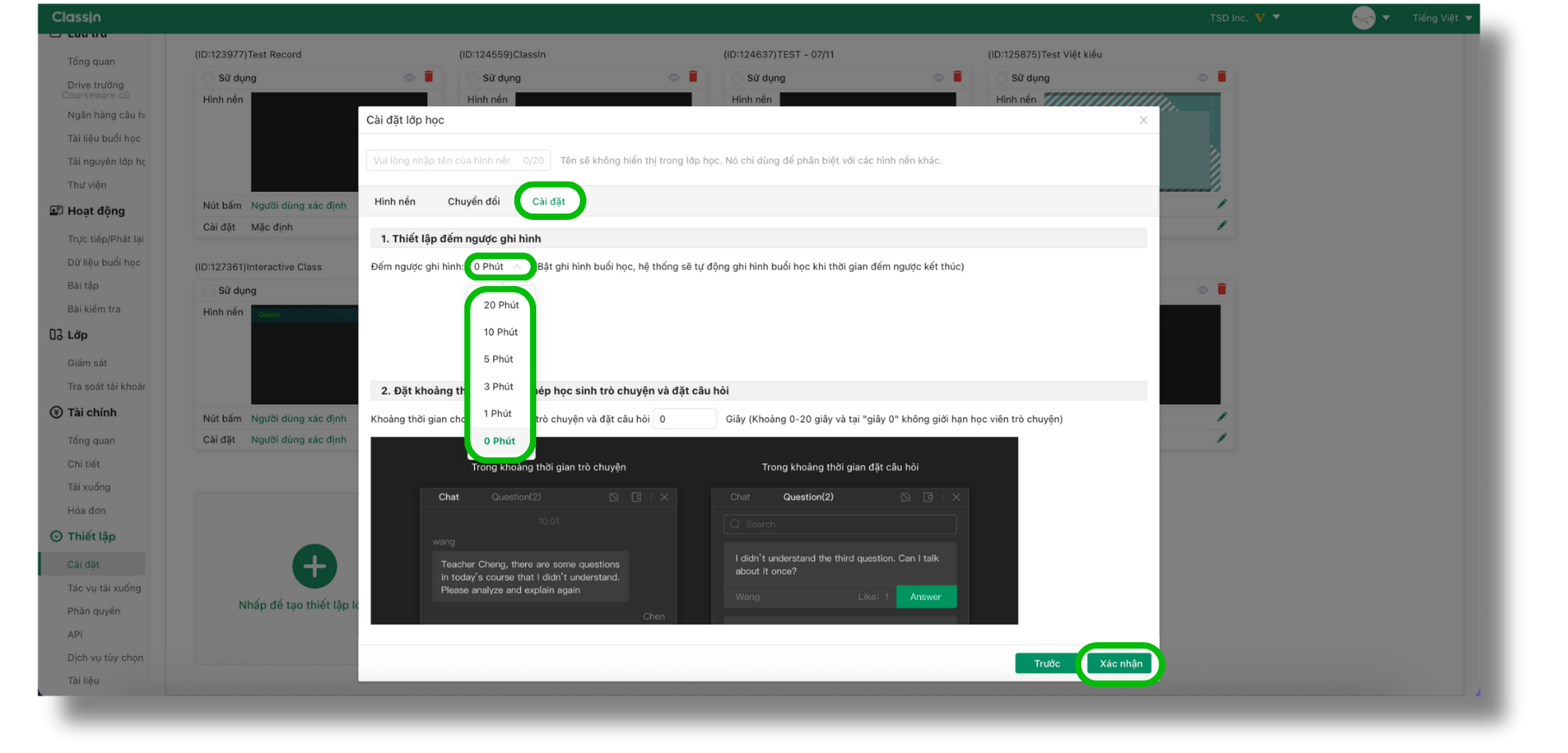 Tùy chỉnh thời gian bắt đầu ghi hình lớp học 4 Update Image Minh Khoa 68