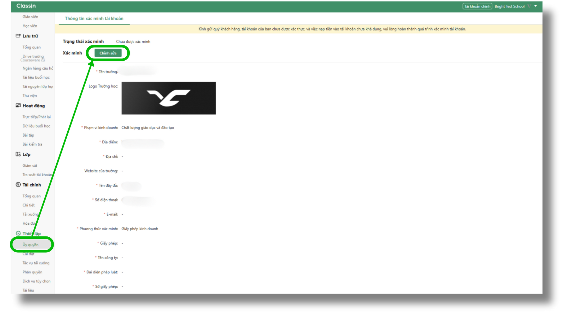 Đăng ký & xác minh tài khoản trường 10 ClassIn Admin Trinh 7