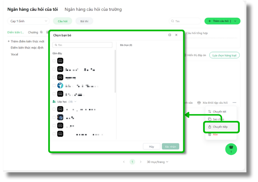 Sử dụng Ngân hàng câu hỏi (Question bank) 14 ClassIn Student Sac Le 57