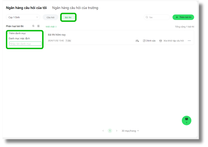 Sử dụng Ngân hàng câu hỏi (Question bank) 4 ClassIn Student Sac Le 63