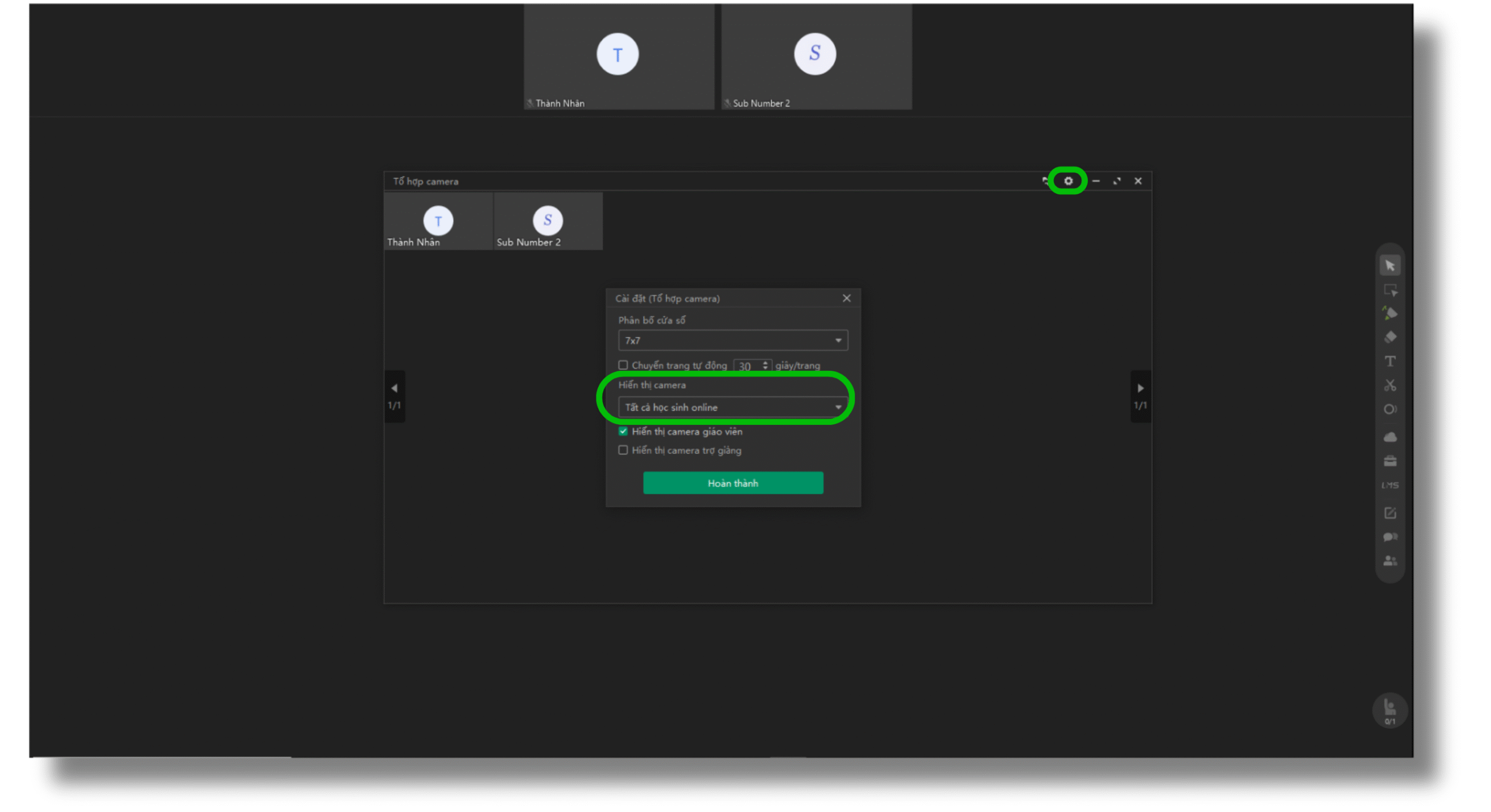 Công cụ màn hình ghép (Video Gallery) trong lớp học ảo ClassIn 2 Update Image Cao Nhan 4 1 scaled