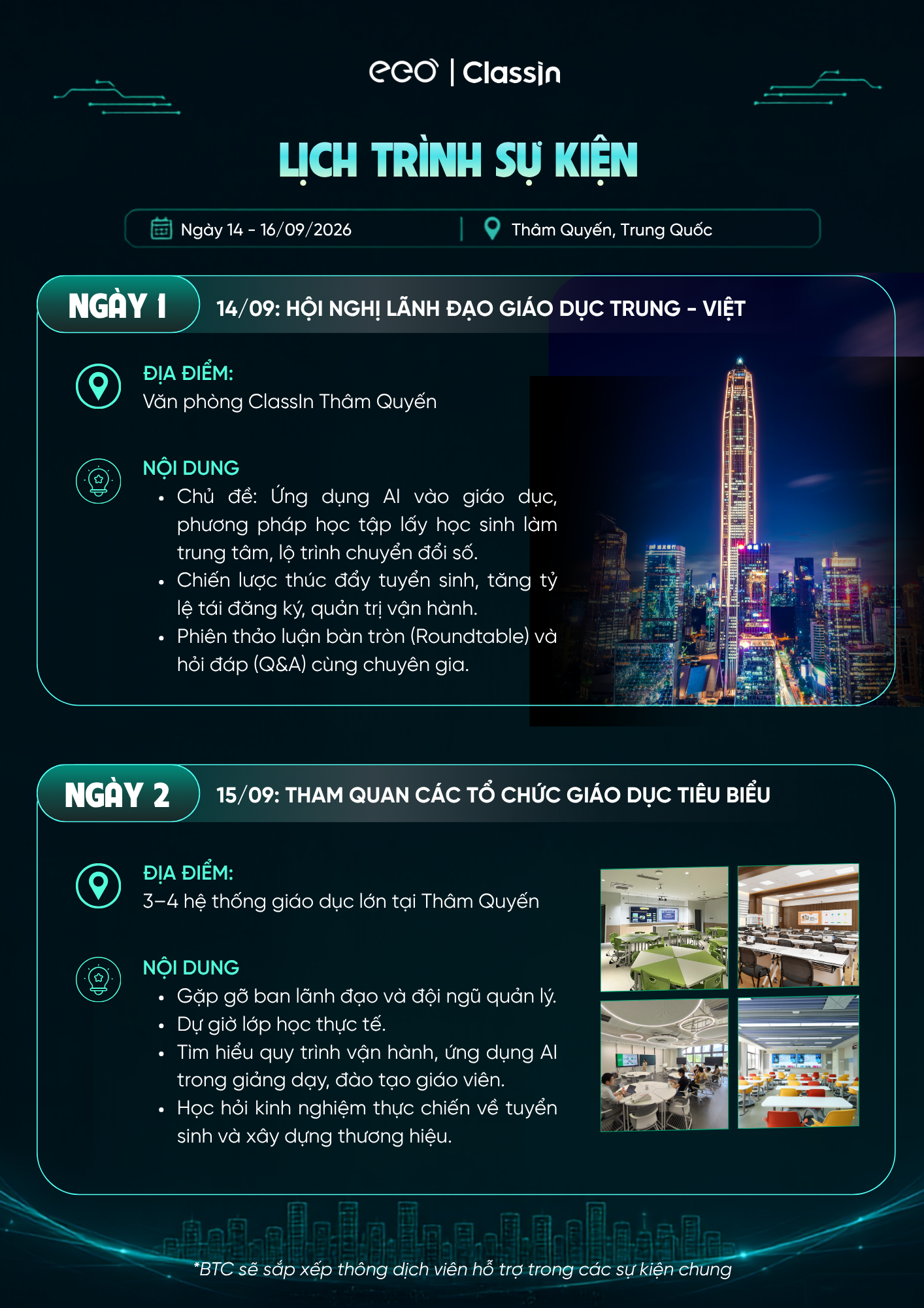 Đăng ký tham dự Hội nghị Lãnh đạo Giáo dục Trung Quốc -Việt Nam 10 Day 1-2